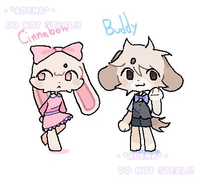 Cinnamon and Buddy in my style!🐰🐶