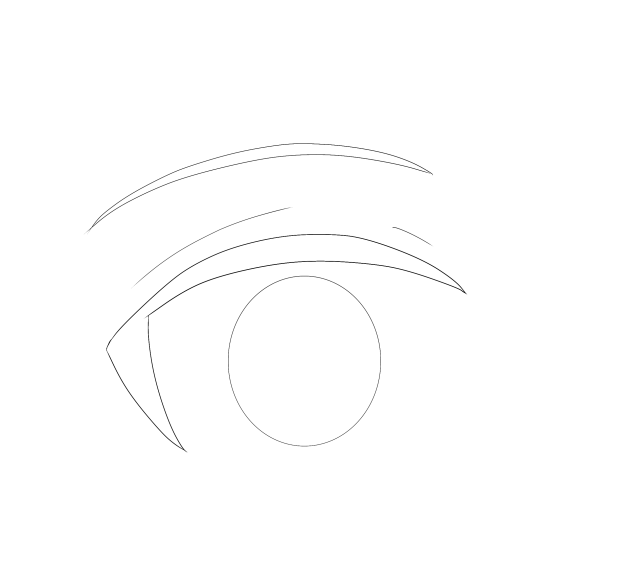 目のメイキング用の線画
