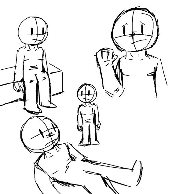 Full body pose sketch