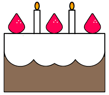 誕生日ケーキのイラストを描きました