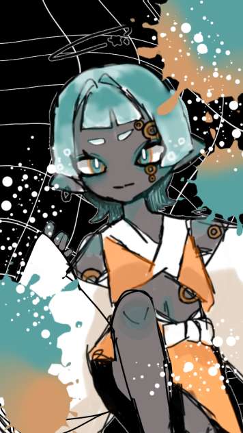 スプラやった事ない奴が描いたタコガール🐙