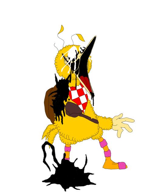 Artwork of Big Bird in FNF Carnage V2