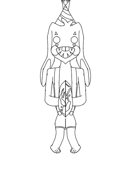 bunzo bunny lineart