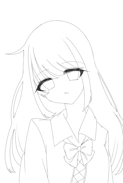 いちごみるくさん(線画)