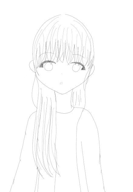 ふわふわ　線画