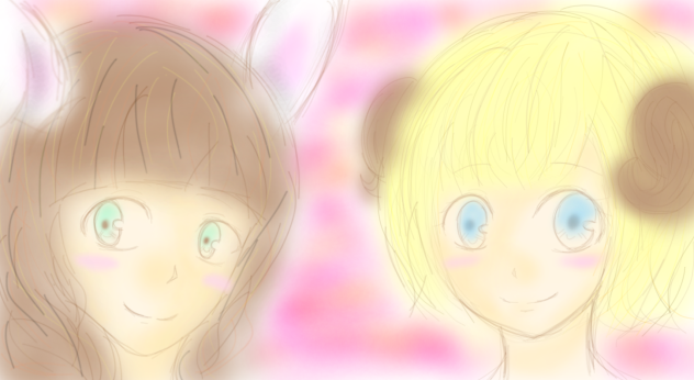 ｳｻｷﾞちゃんとﾋﾂｼﾞちゃん