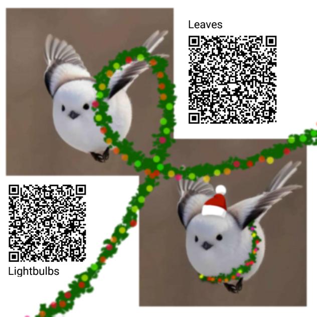 Christmas Decoration Leaves&Lightbulbs