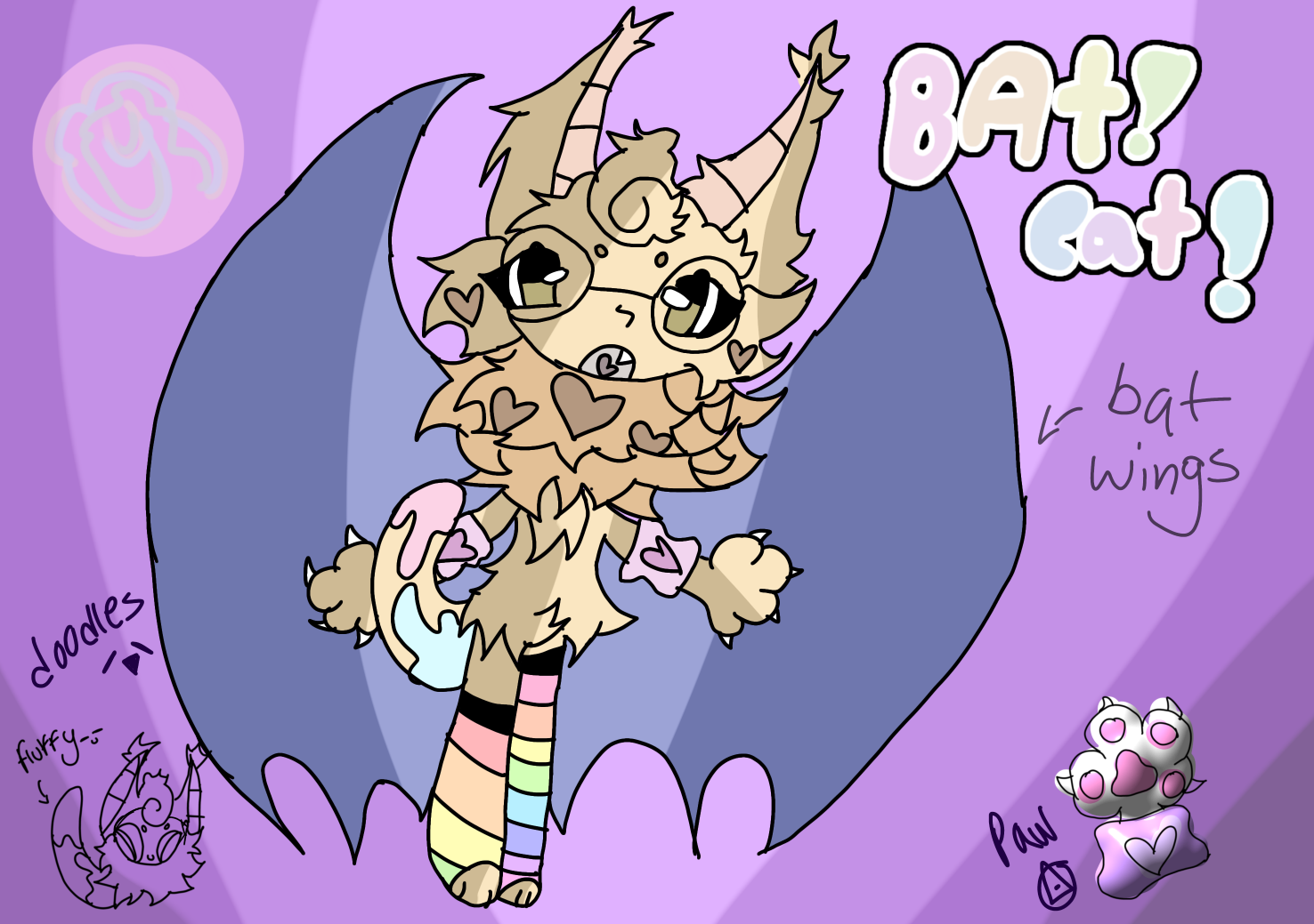 Bat cat!! 🎀🦇 🍦🍦 - ibisPaint