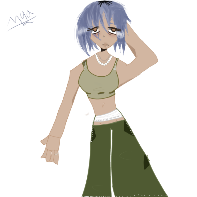 Tried doing a wolfcut on on of my ocs !