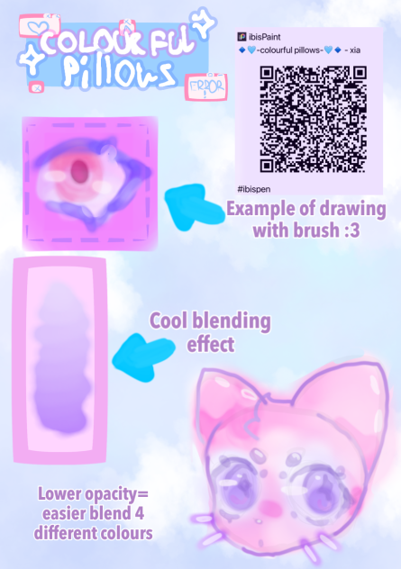Colorful Pillows! Super soft brush - ibisPaint