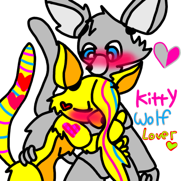 Wolf the cat x Kitty Candy Lover the cat