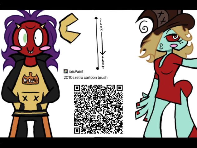 2010s retro cartoon brush