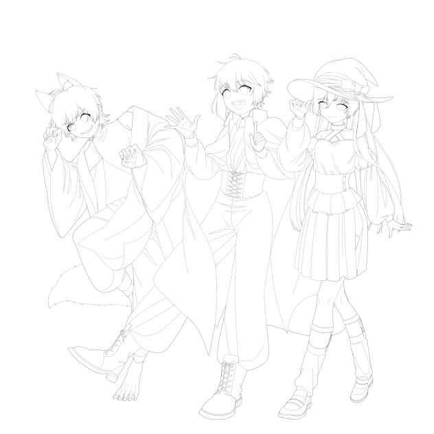 2022 ハロウィン！線画