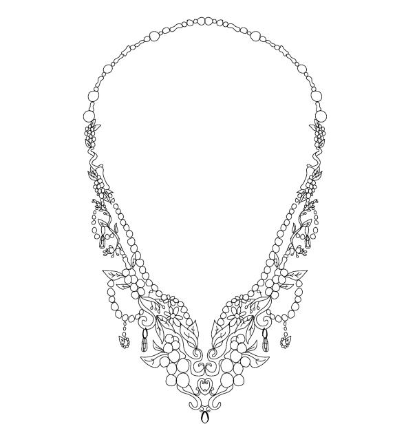 necklace outline
