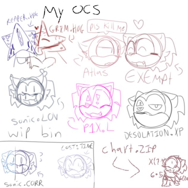 all of my exe ocs!