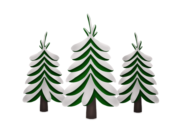 winter firs scenery - ibisPaint