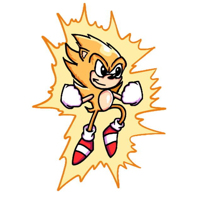 Super Sonic (Fleetway Super Sonic idle) - ibisPaint