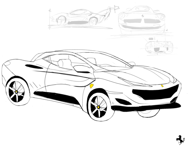 ferrari pick up concept - ibisPaint