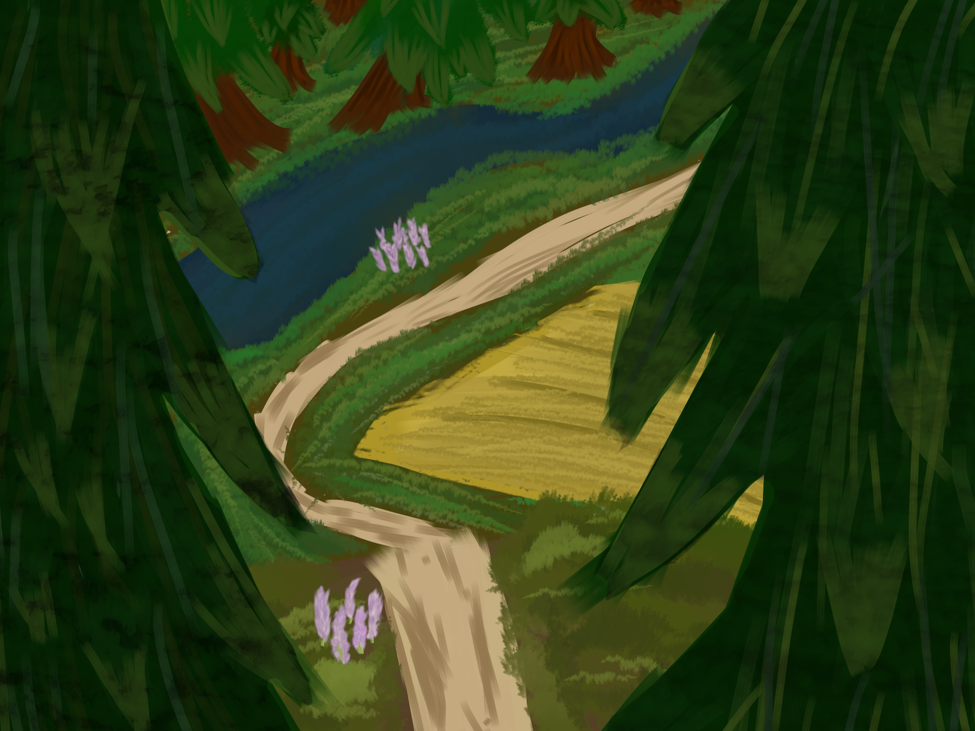farmer forest landscape!!! - ibisPaint