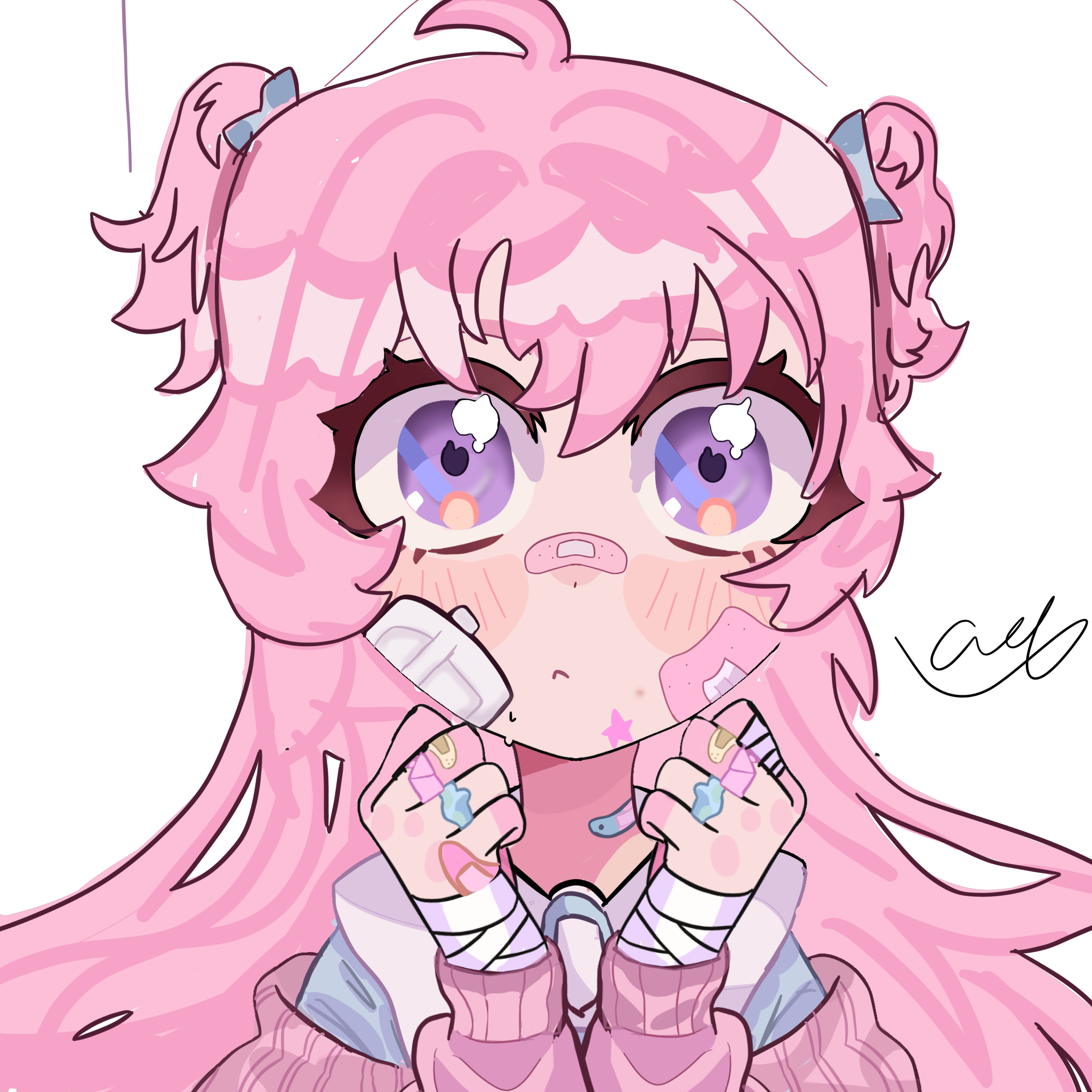 helping artist out by remaking ai art - ibisPaint