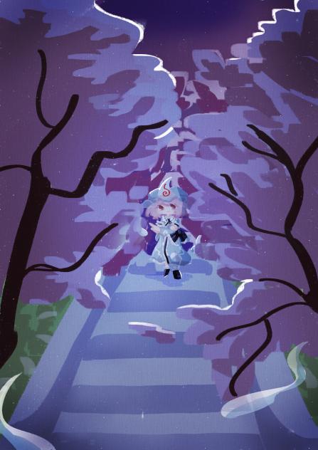 死霊の夜桜
