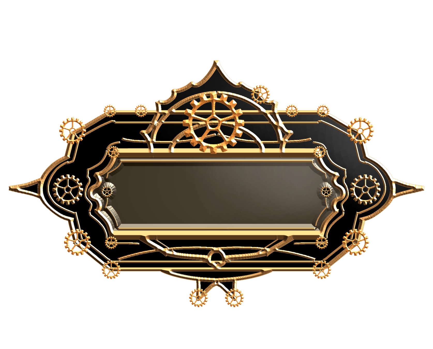 Steampunk title plate ibispaint