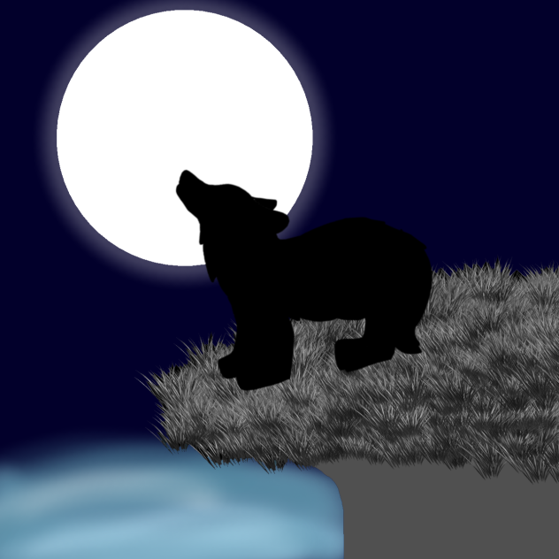 Wolf painting or drawing 1