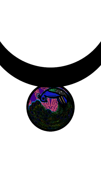 Peacock Necklace-Chocker