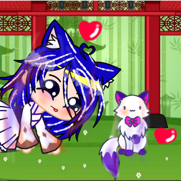 I'm playing with the cat