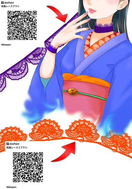 和風レースブラシ&和風レース2ブラシ