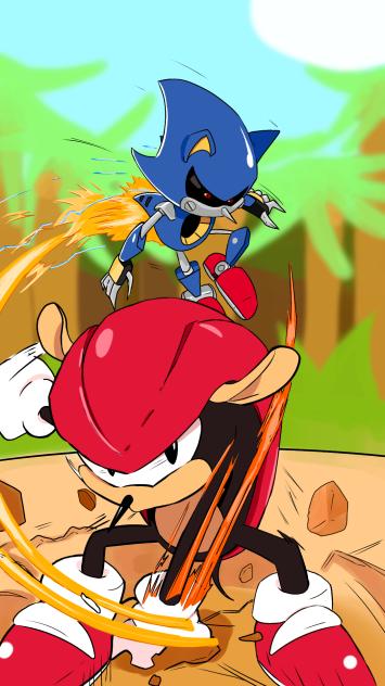 Mighty vs metal sonic