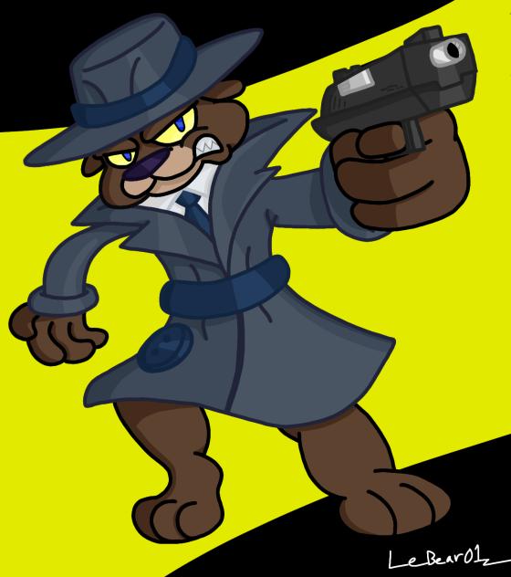Bear with da glock
