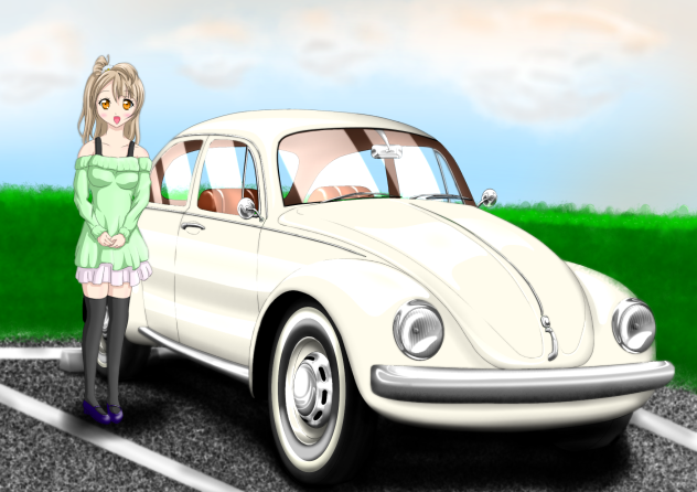 フォルクスワーゲン ・ビートルと南 ことり ちゃん