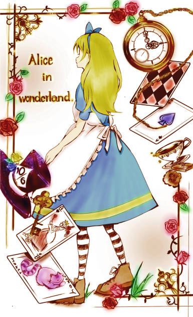 不思議の国アリス 線画 塗らせていただきました