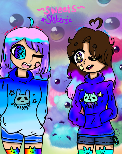 Sweets Sisters collab speedpaint - ibisPaint