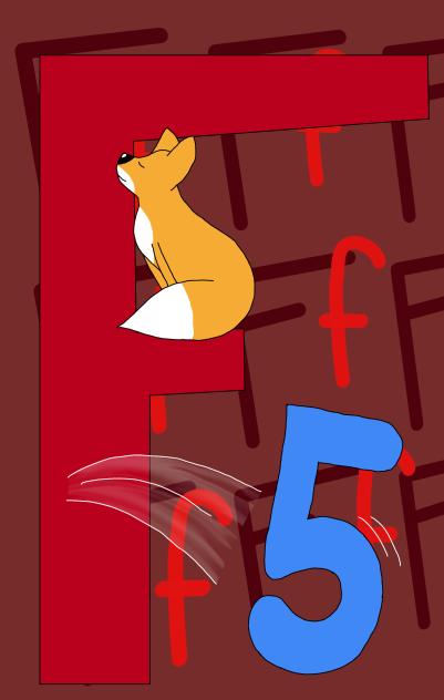 Letter F for fox and five (5)