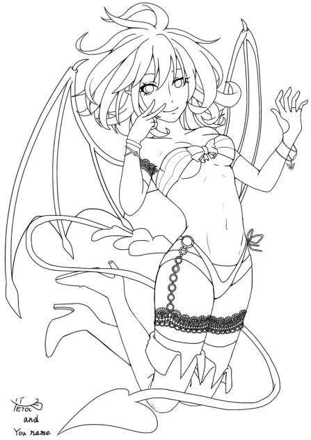 【塗り絵】リリス 修正版