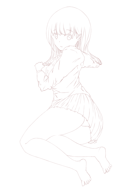 六花ちゃん 線画