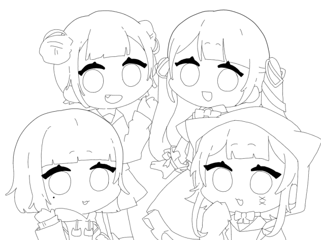 あいすさんとこの子　線画？