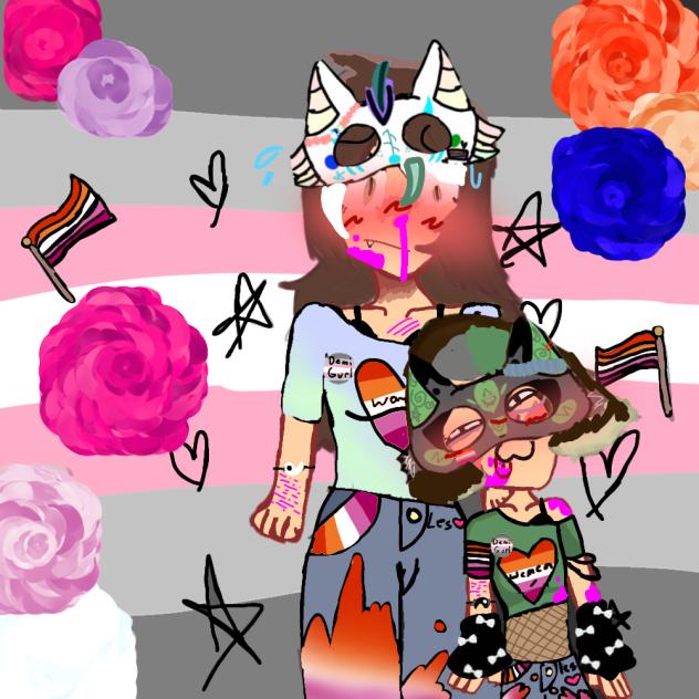 『The Lesbian goobrz!!』🩵💚🌿🖤