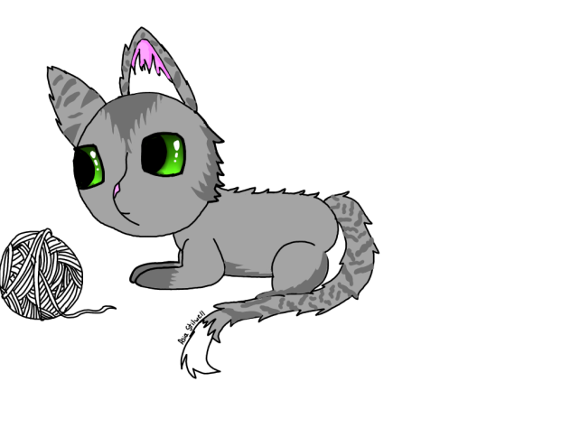 Gray cat Speed paint - ibisPaint