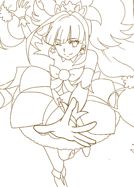 キュアトゥインクル（線画、塗り絵）