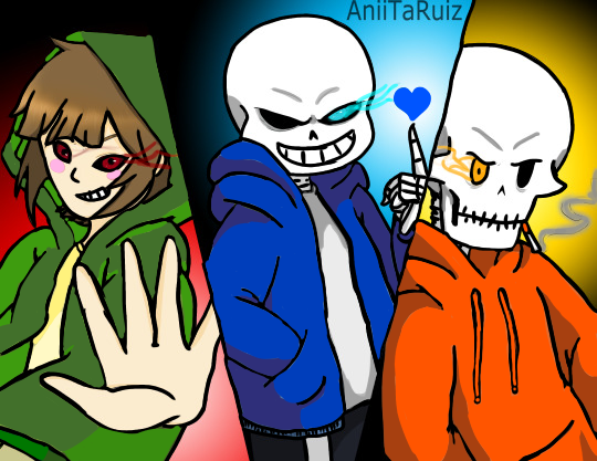 Storyshift Chara, Ut Sans, Us Papyrus - ibisPaint
