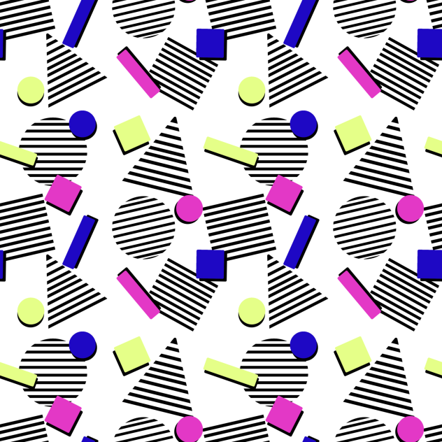Retro pop pattern 5 transparent ibisPaint