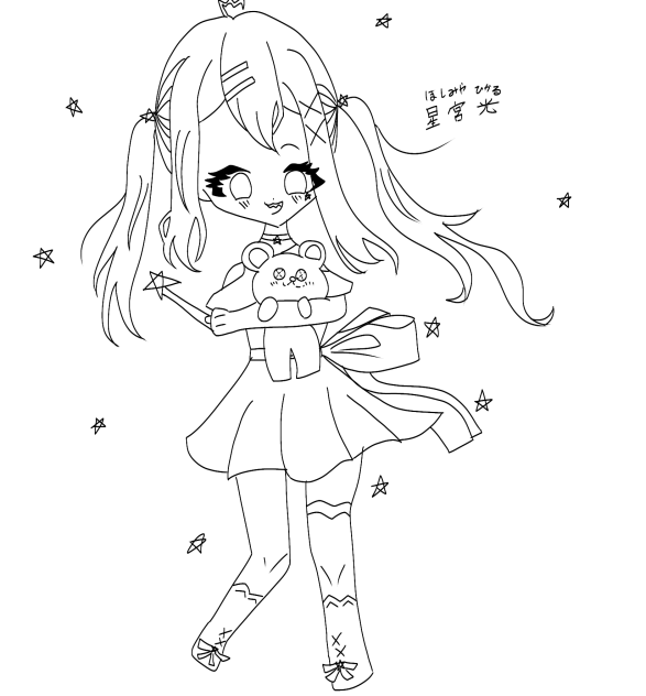 星使いの魔法少女　線画