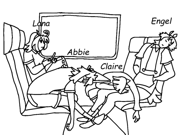 The squad on a train