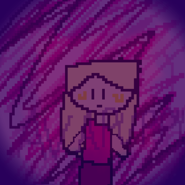 Pixel Girl in a dark place