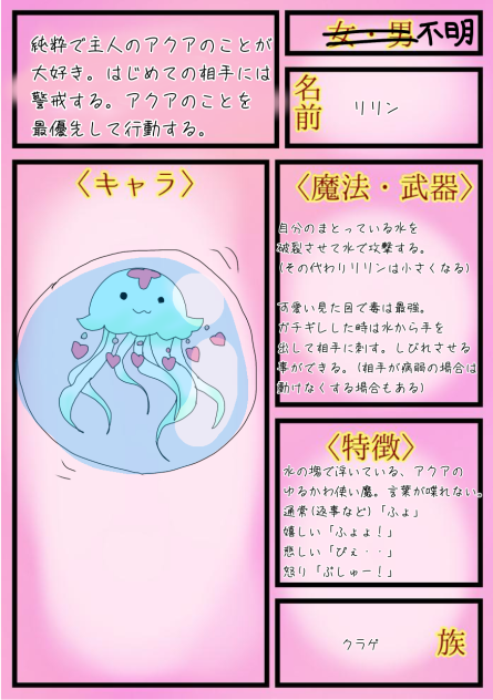 キャラ募集しました！(続き)