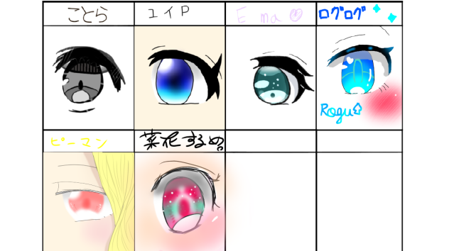 お目目の合作！