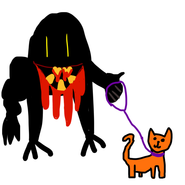 Demon walking his car🐈